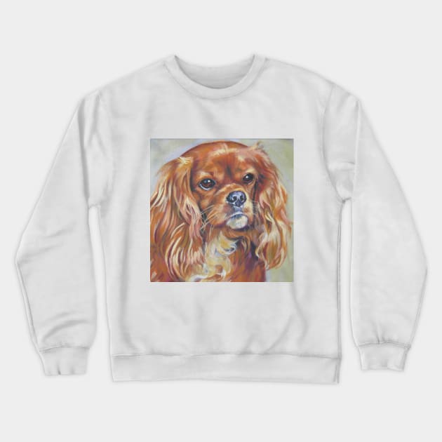 cavalier king charles spaniel fine art painting Crewneck Sweatshirt by LASHEPARD